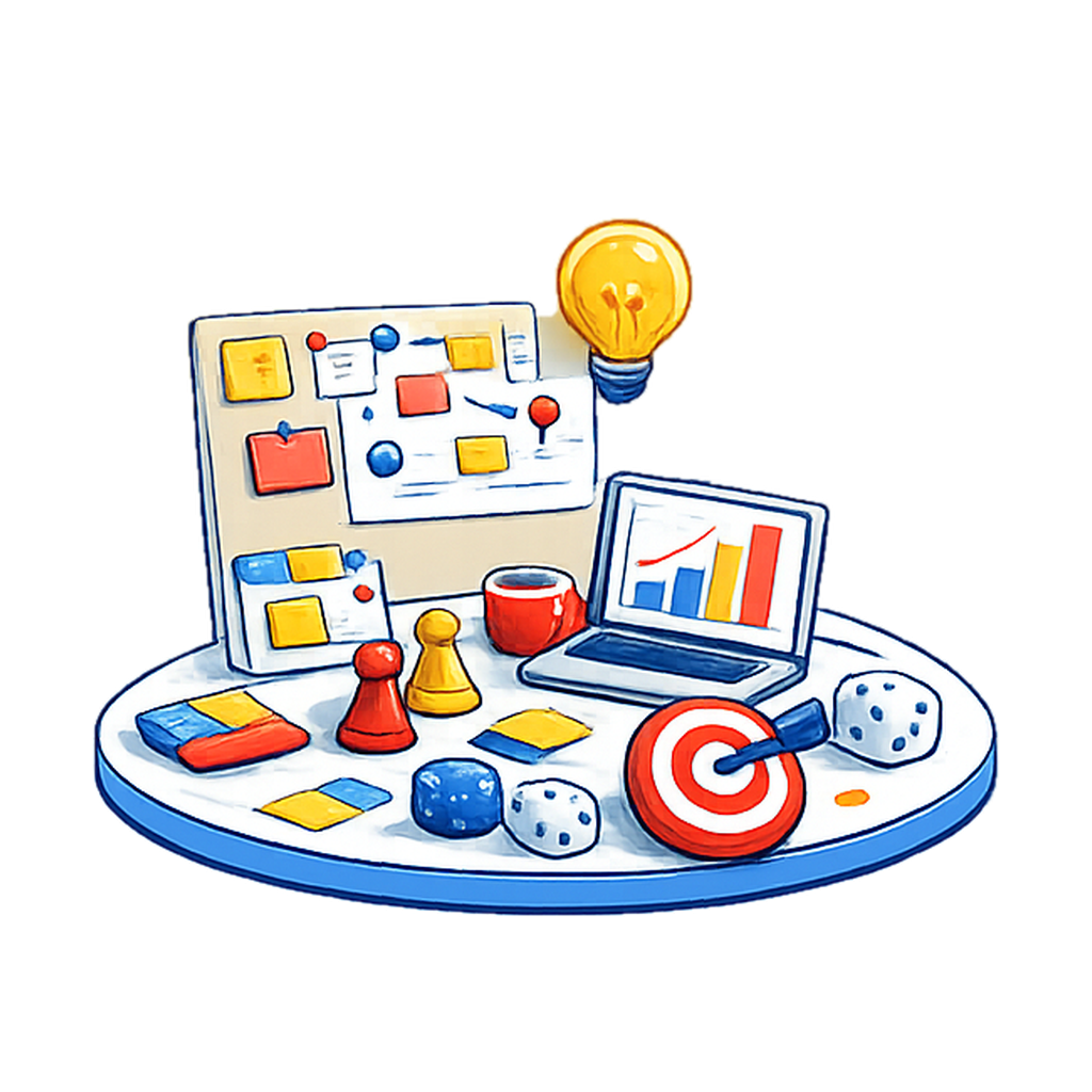 Ilustración corporativa de evaluación de competencias